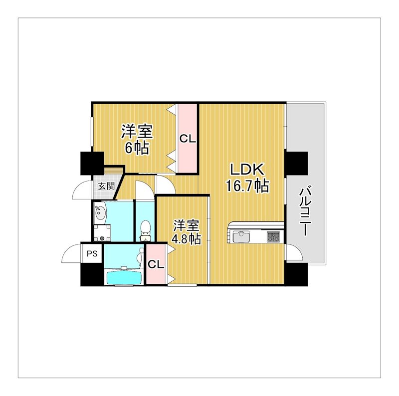 ハイネス大野城 間取図　※現状優先