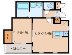 ルミウス中洲 間取図です