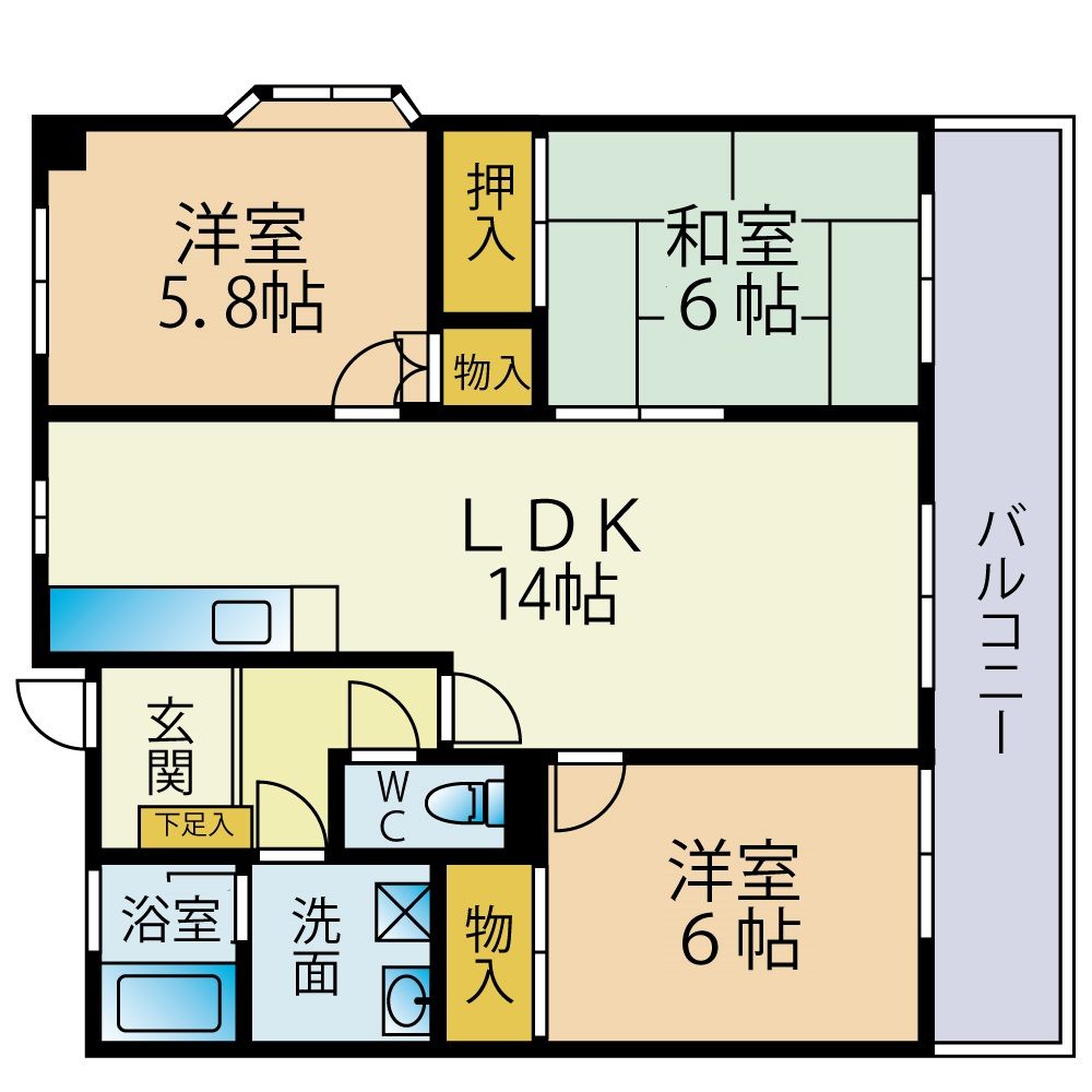 メゾン唐の原 間取り