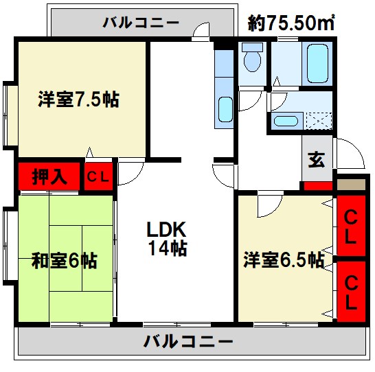 カサグランデ太宰府 間取り