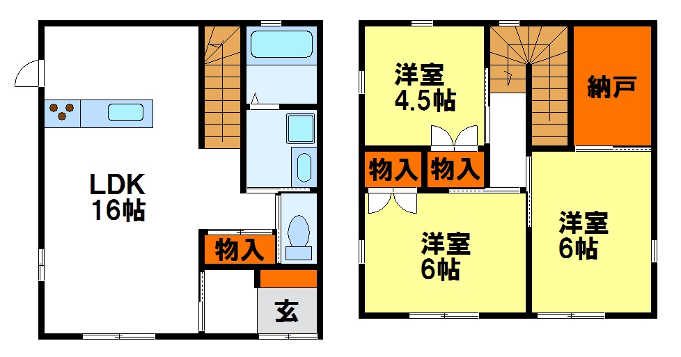 針摺ヶ丘貸家 間取り
