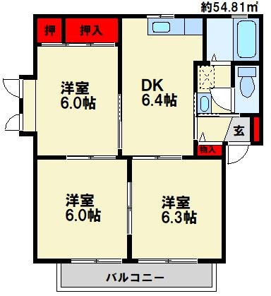 ドエル春日公園 間取り　※現状優先