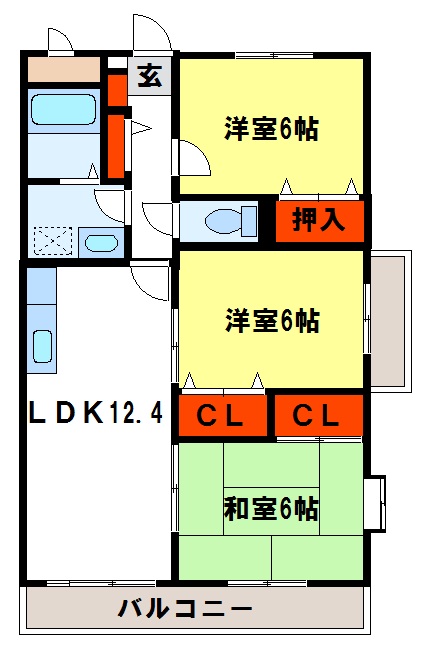 シャトレ弐番館  間取り