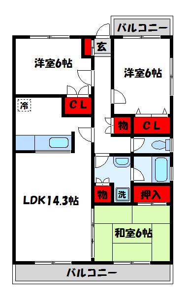 クラスサチ 間取図