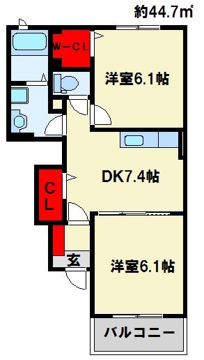フレシール小倉東Y 間取り