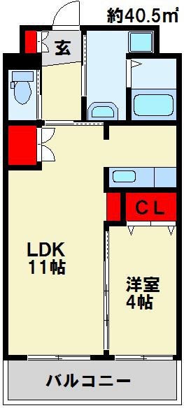 プリンス篠崎 使いやすい1LDKです。