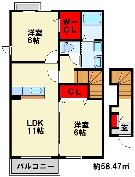 ウエストヒルズⅡ 間取り図