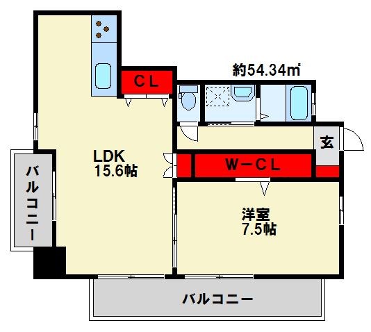 ダ・ヴィンチ 角部屋の2面バルコニーです。