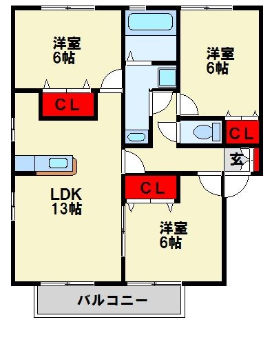 リビングタウン浅川 A棟 間取り