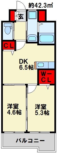 グランエスパシオ浅野 人気のウォークインクローゼットがあります。
