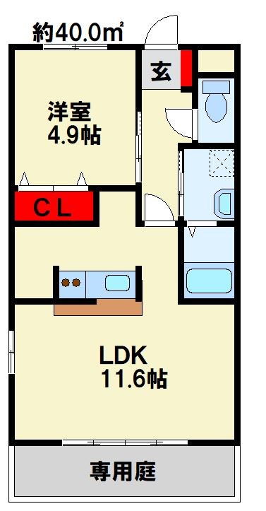 グランメゾン・エヌ ※バルコニーは専用庭となります。