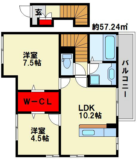 ボヌール 3面採光の明るいお部屋です