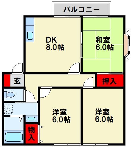 アザレア藤原 E棟 間取り