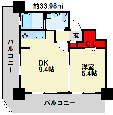 No.71オリエントトラストタワー 間取り図