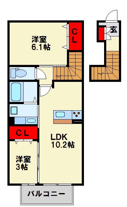 ポサーダ明石 リビングも寝室もクローゼットも・・・お風呂も広い物件です。