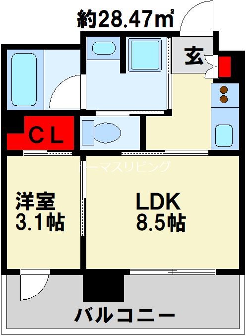 RJRプレシア西小倉駅前 間取り