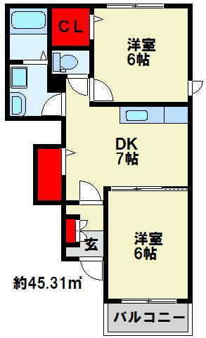 ウエストヒルズⅠ 間取り図