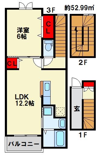 アメニティ下石田Ⅱ  間取り