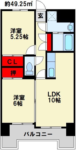 ヴァルト片野駅前 間取り