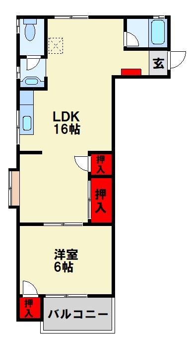 コーポセサミロード LDKが16畳あります♪