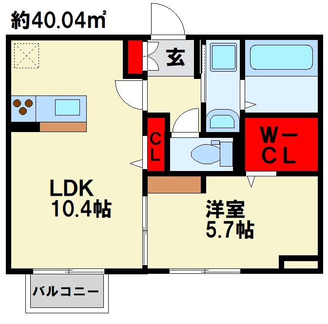 elegant palace横代北 ※間取りは反転画像です。