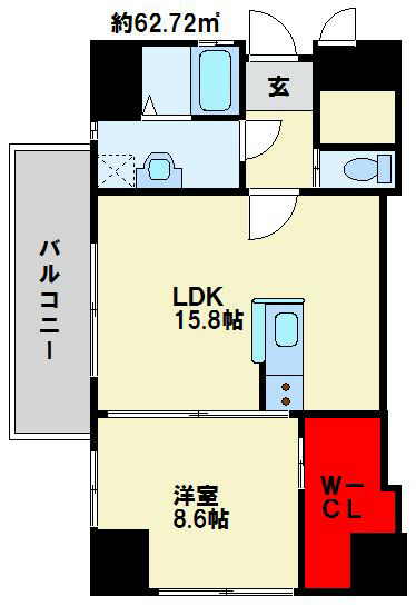 SQUARE 152 平米数60超えの贅沢1LDKです。