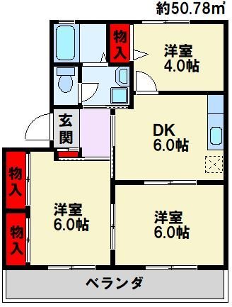 キャンディハウス B棟 間取り