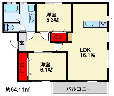 ヴァンヴェール中井  間取り