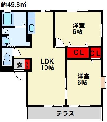 ヴィラージュ F棟  間取り