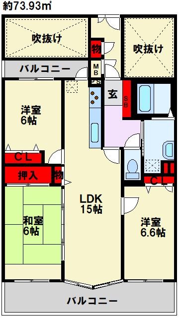 エクレール浅川Ⅱ 間取り