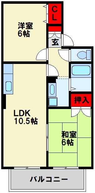 ヴェルジェK 間取り