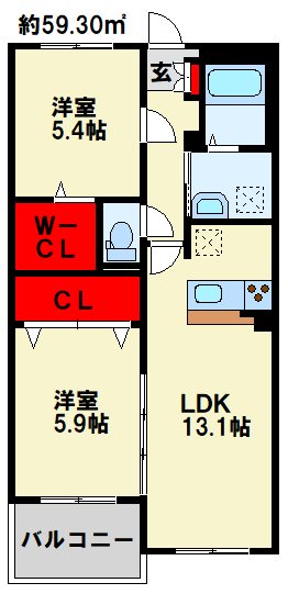 カームテラス 間取り