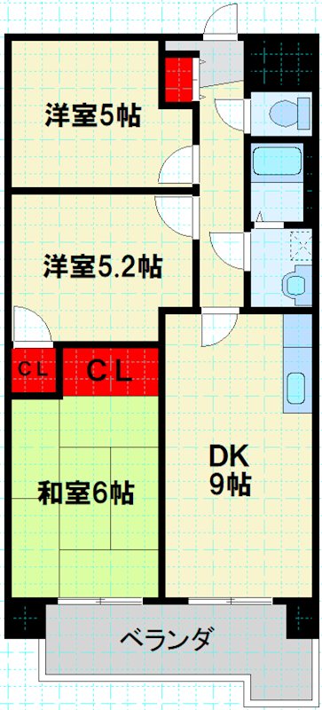 サンローゼ本城東 間取り