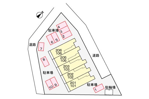 ポラリス A棟  駐車場配置図
