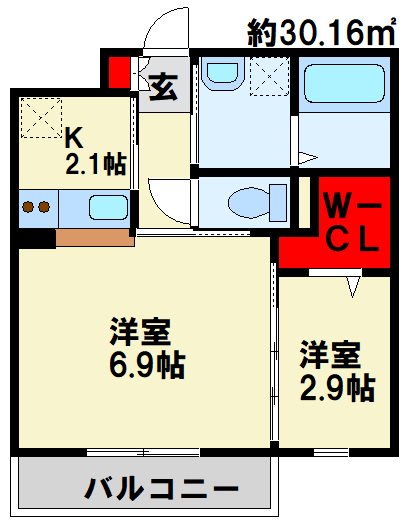 ERIOS　COURT　KⅡ 間取り