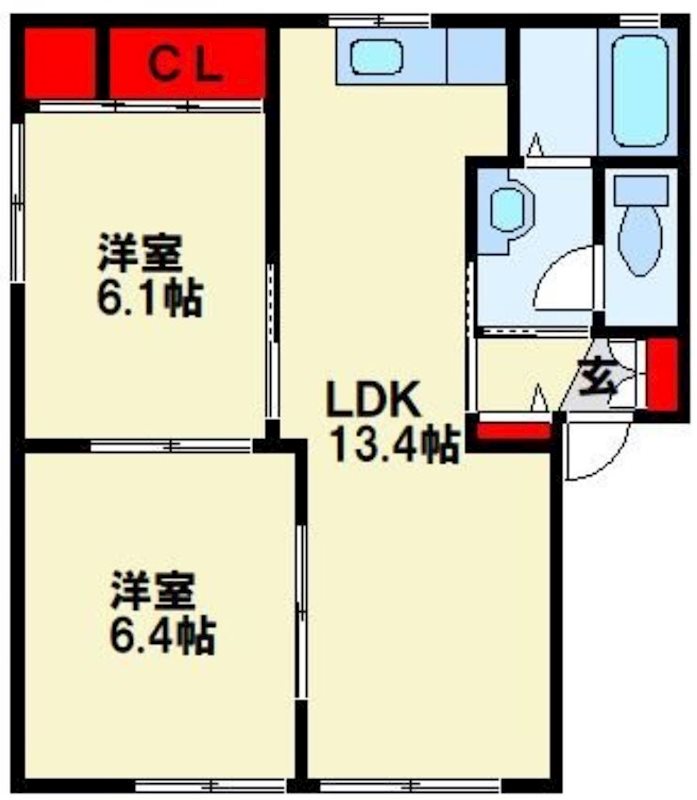アーバンコーポ遠賀野D 間取り