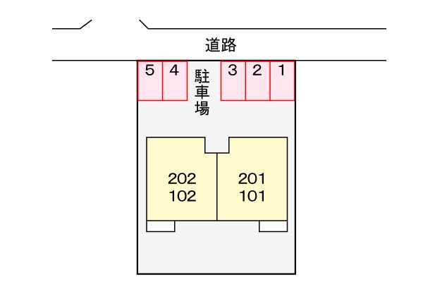 ラ・ソレイユ 駐車場配置図
