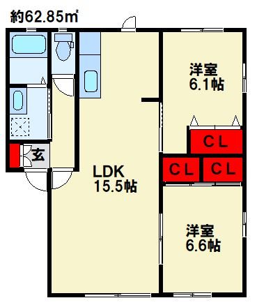アヴェニールパルク21　Ⅱ A棟 間取り