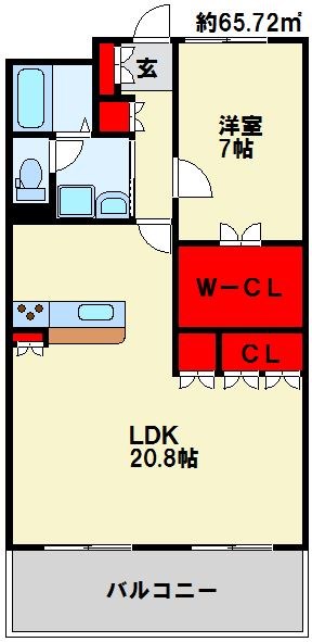 シャトレ大手町　S棟 人気のカウンターキッチンです。