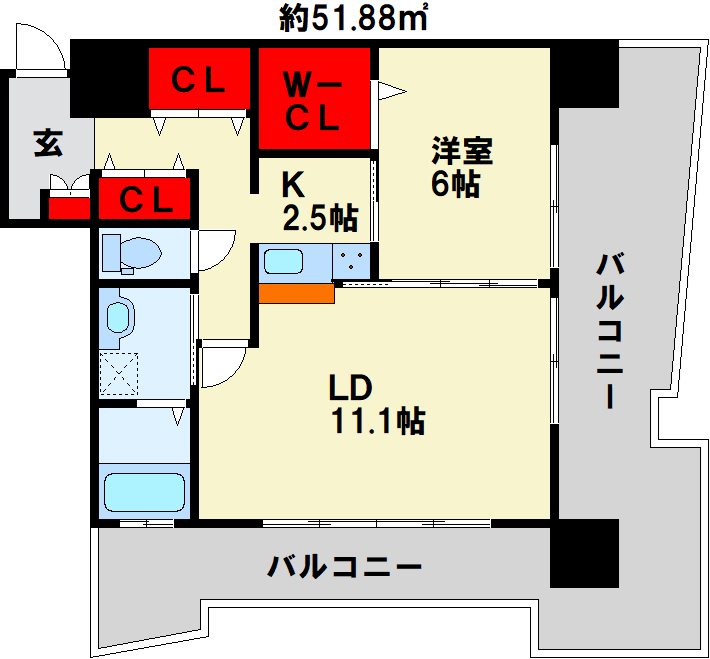 サンシャインプリンセス北九州 間取り図