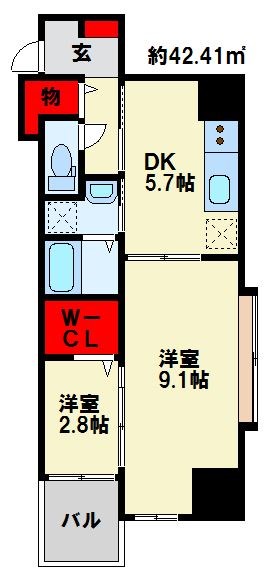 ダ・ヴィンチ 角部屋の2面バルコニーです。