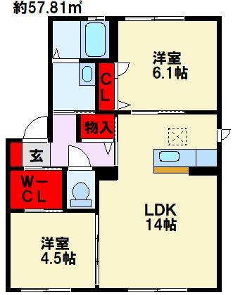 コスモスコーポラス C棟 間取り