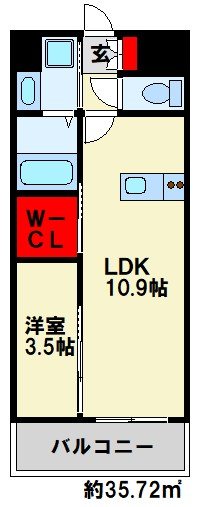 福岡県北九州市小倉北区足原１丁目 間取り