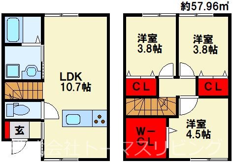 福岡県直方市感田 間取り