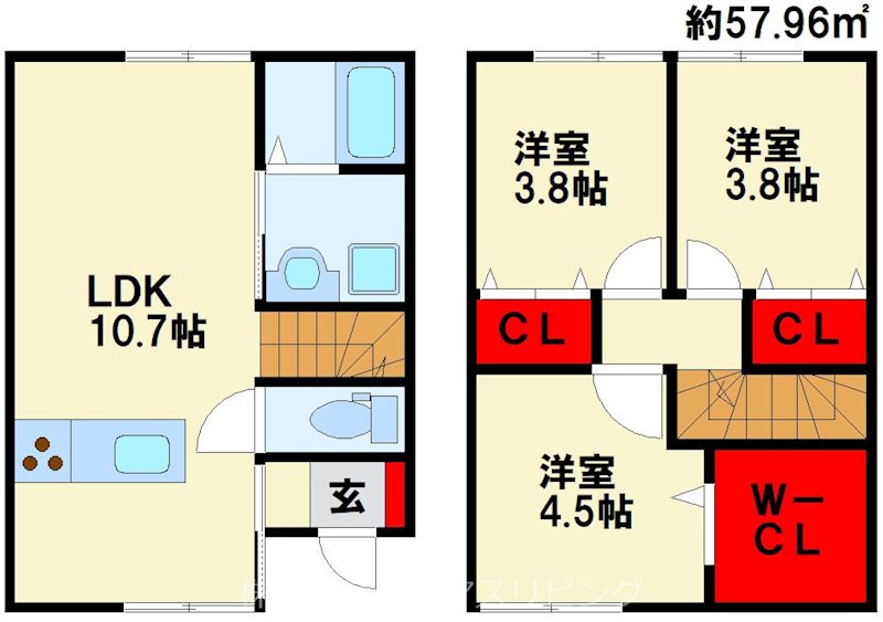福岡県直方市感田 間取り