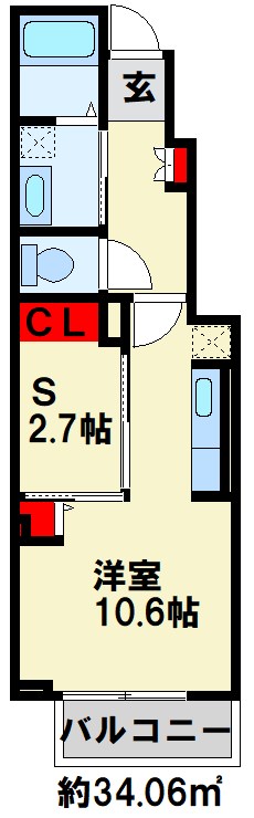 J・サクレ葛原Ⅱ ※間取りは反転になります。