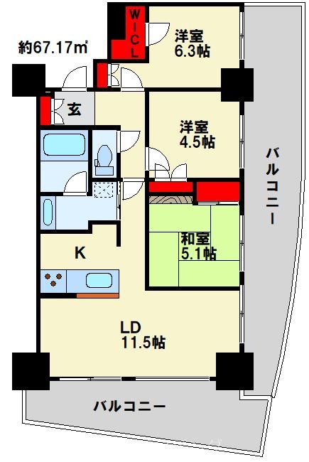 KOKURA TOWER 間取り図