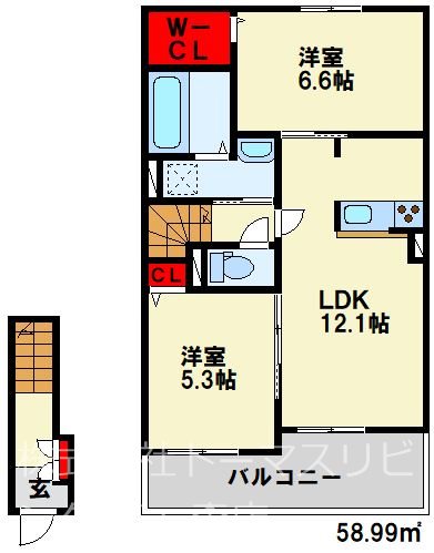メゾンフルールⅡ   間取り