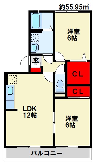 クレール徳力 間取り