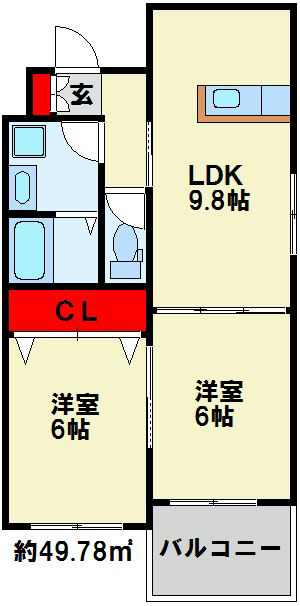 フレシール緑ヶ丘 間取り図